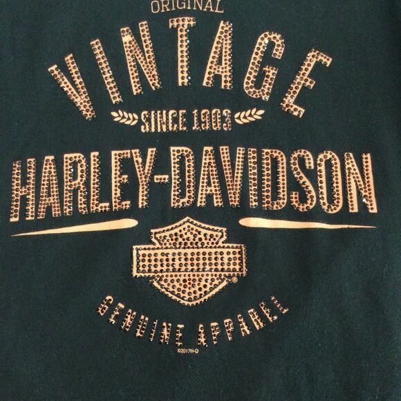 Harley-Davidson Shirt Top Women’s Size Large Black Orange Richmond Va Vintage - Picture 12 of 12